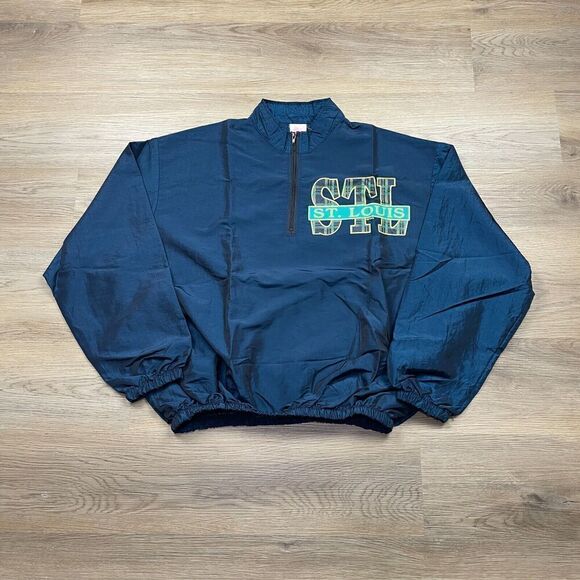 surf style Other - Vintage Surf Style Jacket Mens Extra Large Blue Windbreaker St Louis Half Zip
